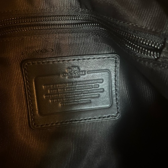 Coach Leather Backpack/Daypack. Midnight/Cobalt Blue. Style# 71508 - Picture 9 of 15